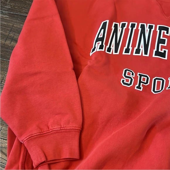 Anine Bing Sport Jaci Sweatshirt in Red Size Medium NWT - Picture 7 of 10